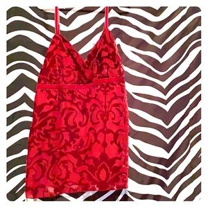 Velvet spaghetti strap